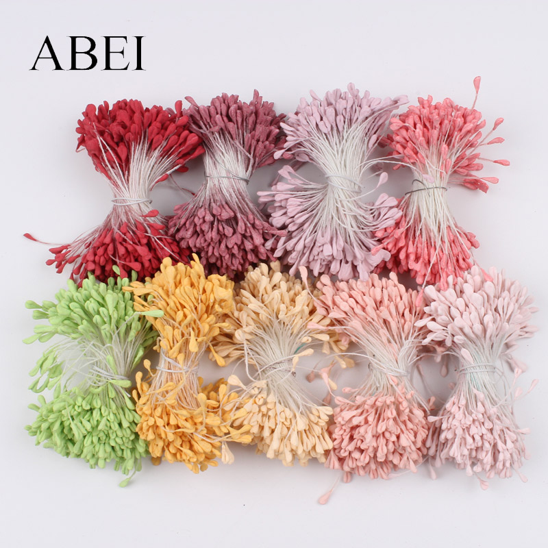 5mm 350pcs Kunstmatige Bloem Stamper Handgemaakte Kous Bloem Materiaal Matte Meeldraden voor Wedding Plakboek Cake Decoratie