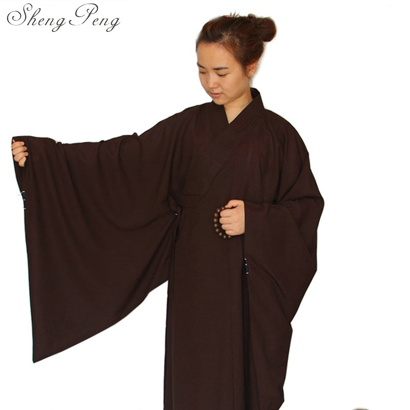 Buddhistiske munkeklæder tøj shaolin munketøj kvinder shaolin munke uniform kung fu robes  q271