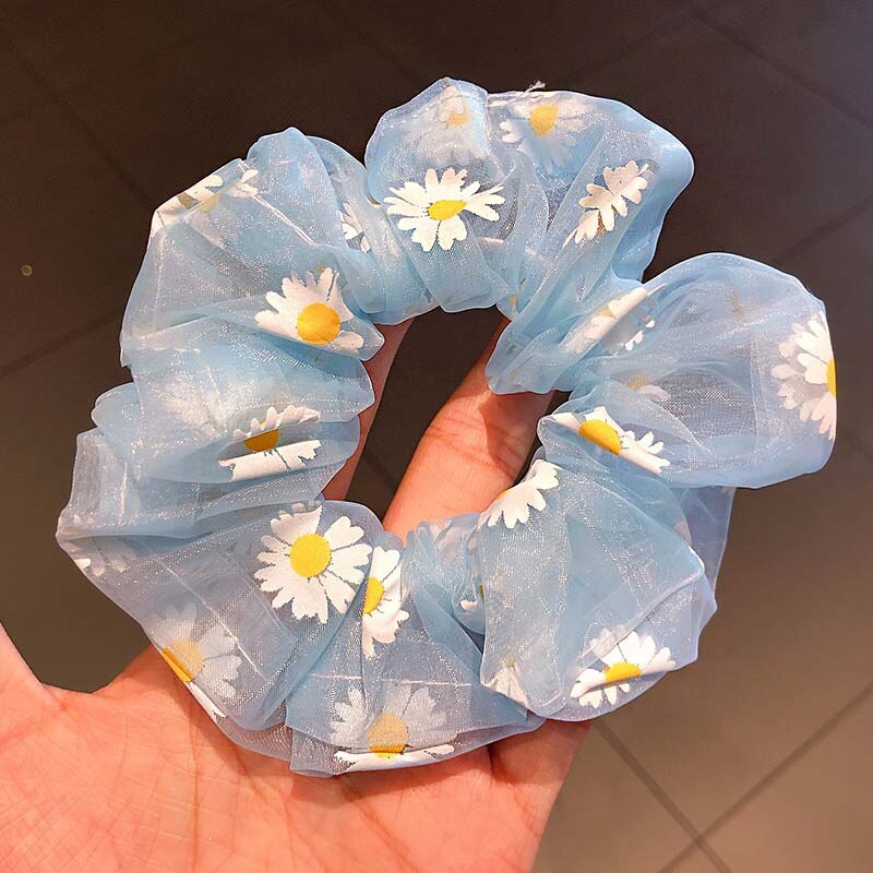 Diadema de margaritas de malla para niña, lazos para el pelo, accesorios para cabello de mujer, tocado: F