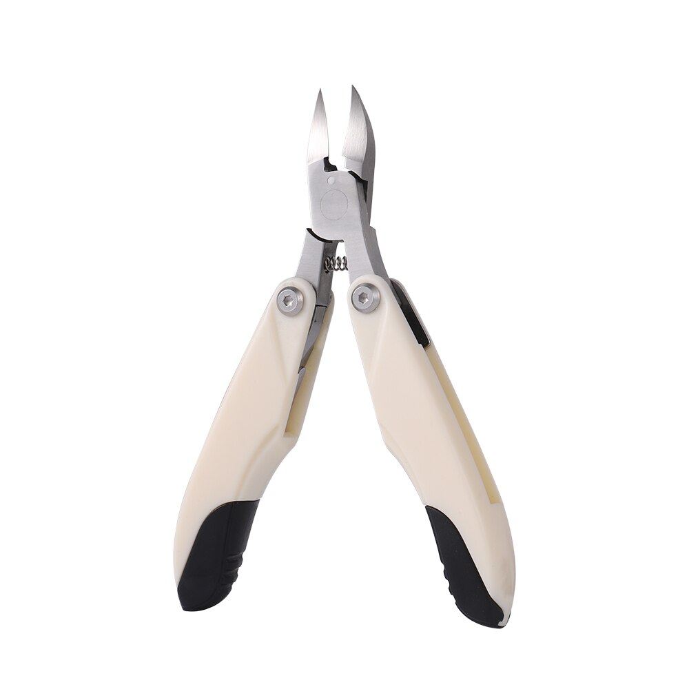 3 in1 Toe Clippers Cutter Spoon Shaped Toenail Cleaning Tool Toenail File Cutters Dead Skin Dirt Remover Podiatry Pedicure Care: White