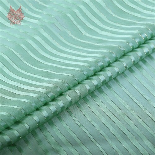 Lujo lurex stripe brocado 100% tela de seda pura para vestido de 8mm SEDA natural tissu tecidos stoffen telas para coser SP5255: Green per pic