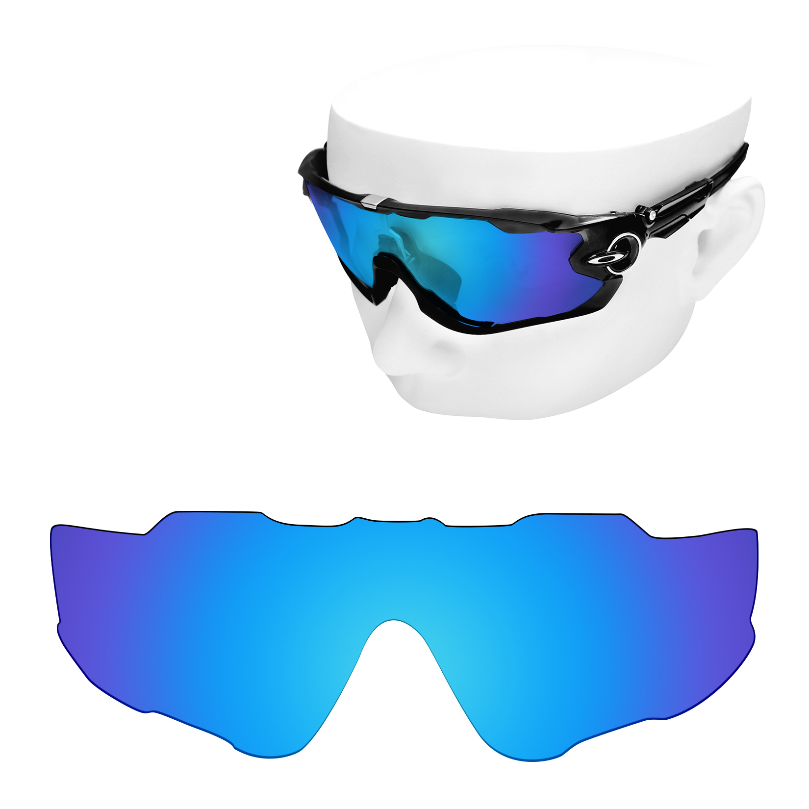 Reemplazos de lentes polarizadas OOWLIT para gafas de sol Oakley Jawbreaker OO9290: multicolor (solo lentes)