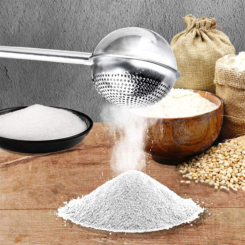 Distributeur de sucre en poudre en acier inoxydable 304, avec poignée à ressort, pour la farine de sucre et les épices