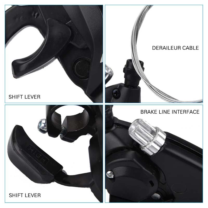 3X7 21 Speed Fiets Shifter Brake Weg Mountainbike Rijden Fietsen Schijfrem Hendels Met Shift Kabel Fiets accessoires