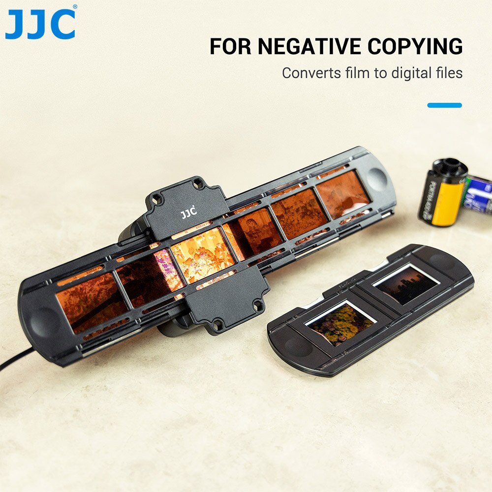JJC 35mm Negative Film Copying LED Light Set Negatives Film Digitizing Adapter Portable Slide Strips Holder Scanner Accessories