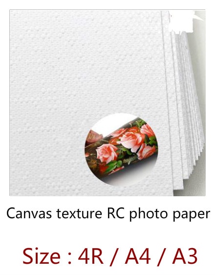 A4/a3/4r størrelse ark rc fotopapir lærred tekstur til inkjet printer