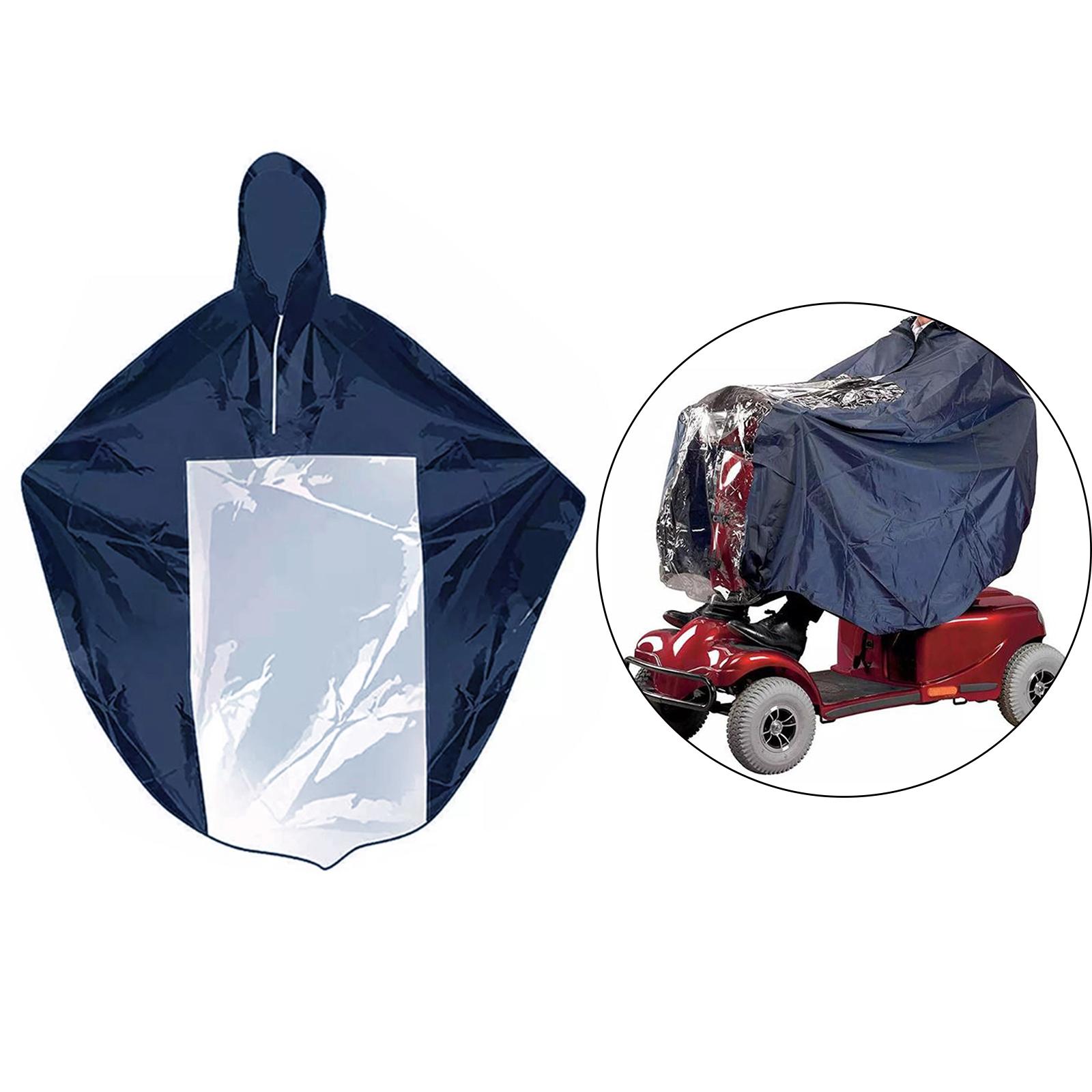 Raincoat for Mobility Scooter Rain Coat with Hood Cape Poncho for Electric Bike Motorcycle