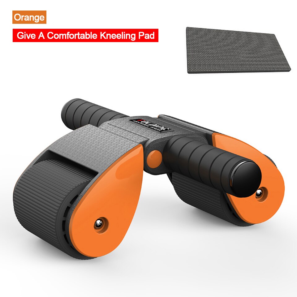 Rueda de Fitness de dos ruedas plegable, equipo de entrenamiento de gimnasia para el hogar,: Castaño