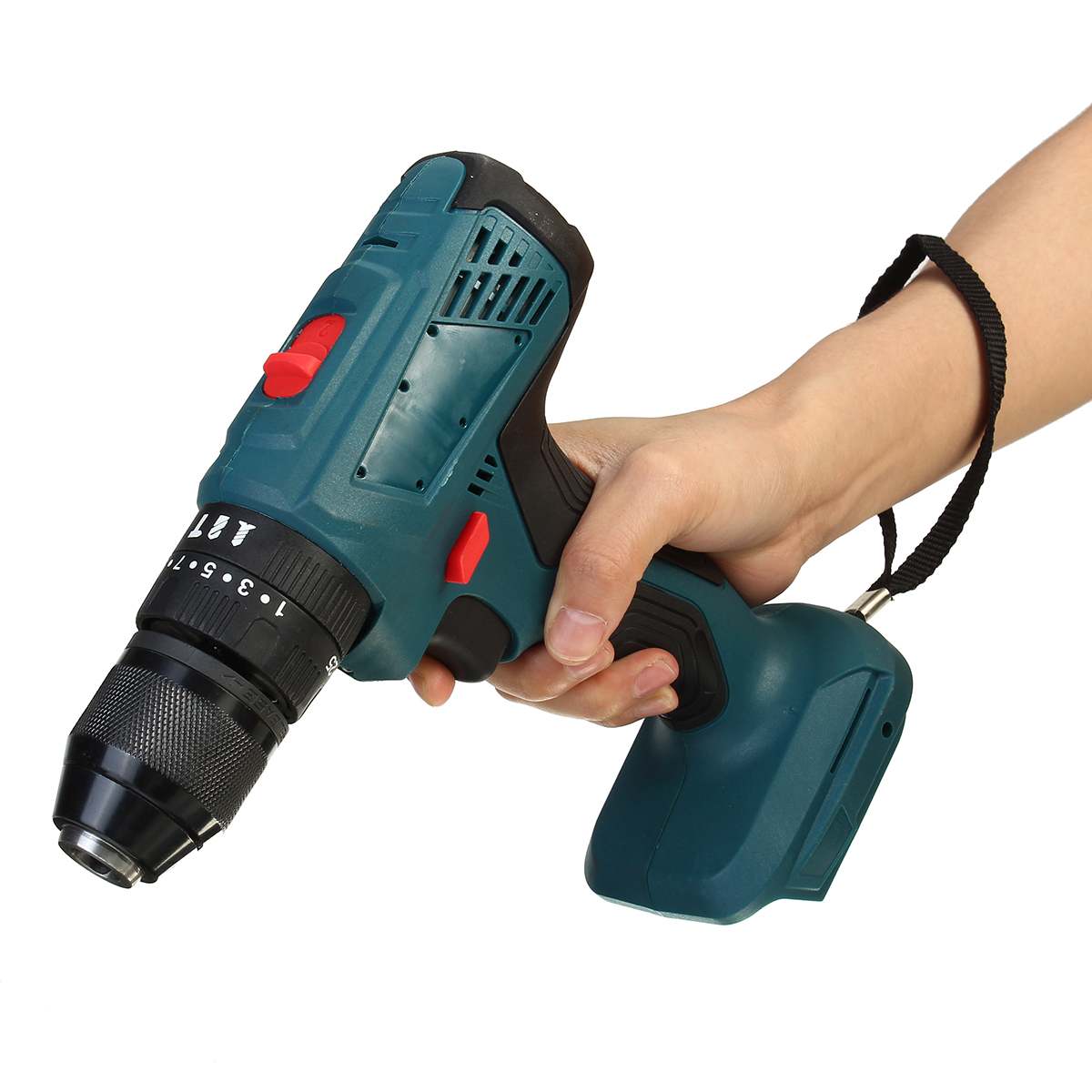 18V 21V 95Nm 3 in 1 Brushed Electric Drill Hammer Screwdriver for Makita Battery 10mm Cordless Impact Drill with LED Light
