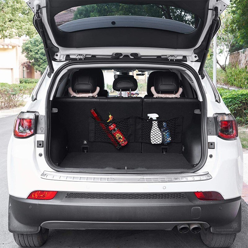Kofferbak Opbergtas Mesh Netten Auto Terug Kofferbak Organizer Bag Elastische String Bagagenet Holder Pocket Voertuig styling