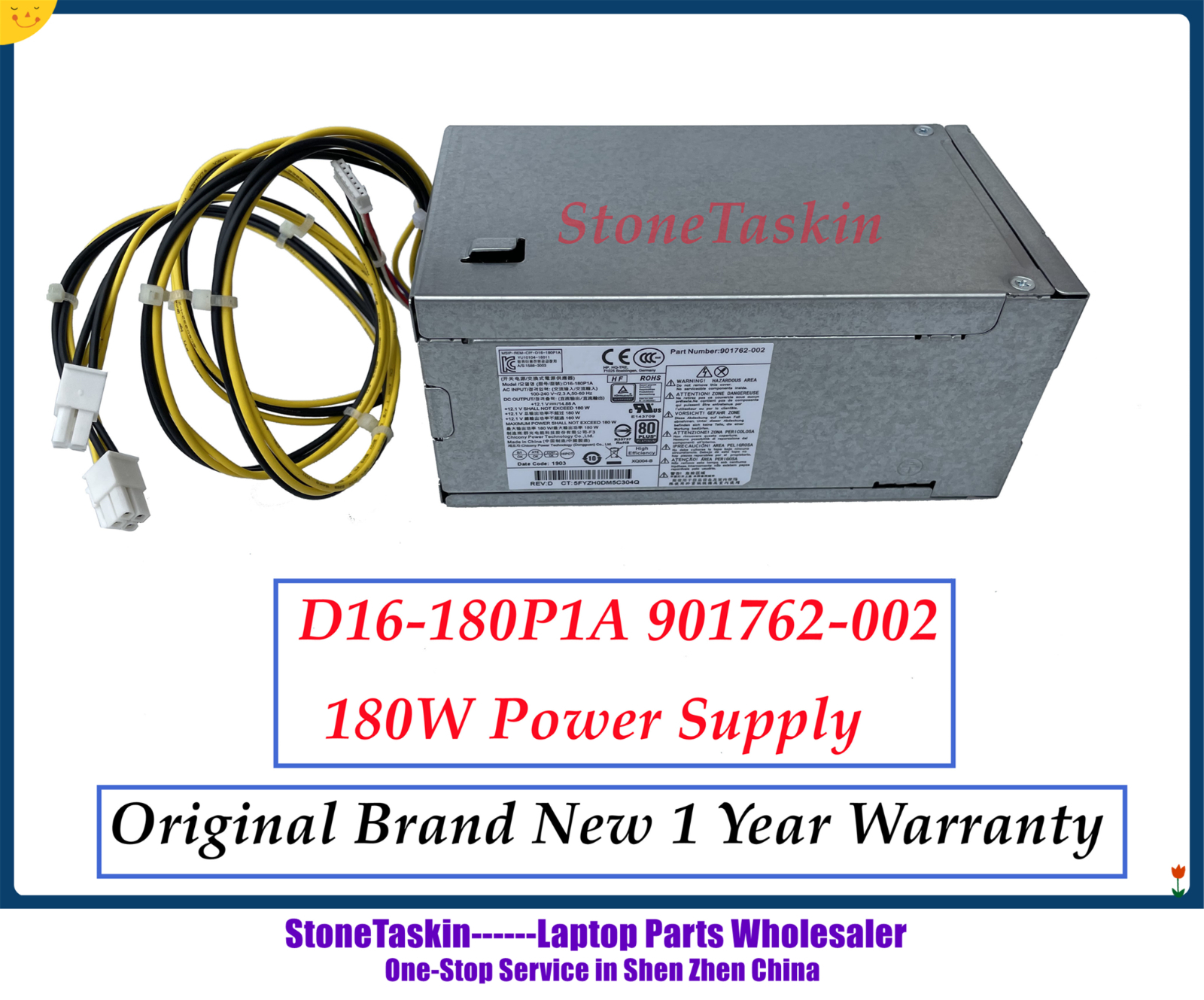 StoneTaskin oryginalny nowy 901762-002 dla HP Prodesk 288 280 800 600 G3 G4 MT Zhan 86 zasilacz D16-180P1A 180W 100% testowane