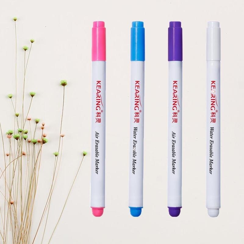 4pcs/set Erasable Pen Easy Wipe Off Water Soluble Fabric Marker Pen Temporary Marking School And Office Marker Pen DGC1183A