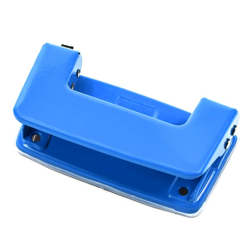 Mini Double hole puncher WB8300 Two holes Portable Metal ABS School Office Stationery 23-sheet aperture 5.5mm: BLUEWB8300
