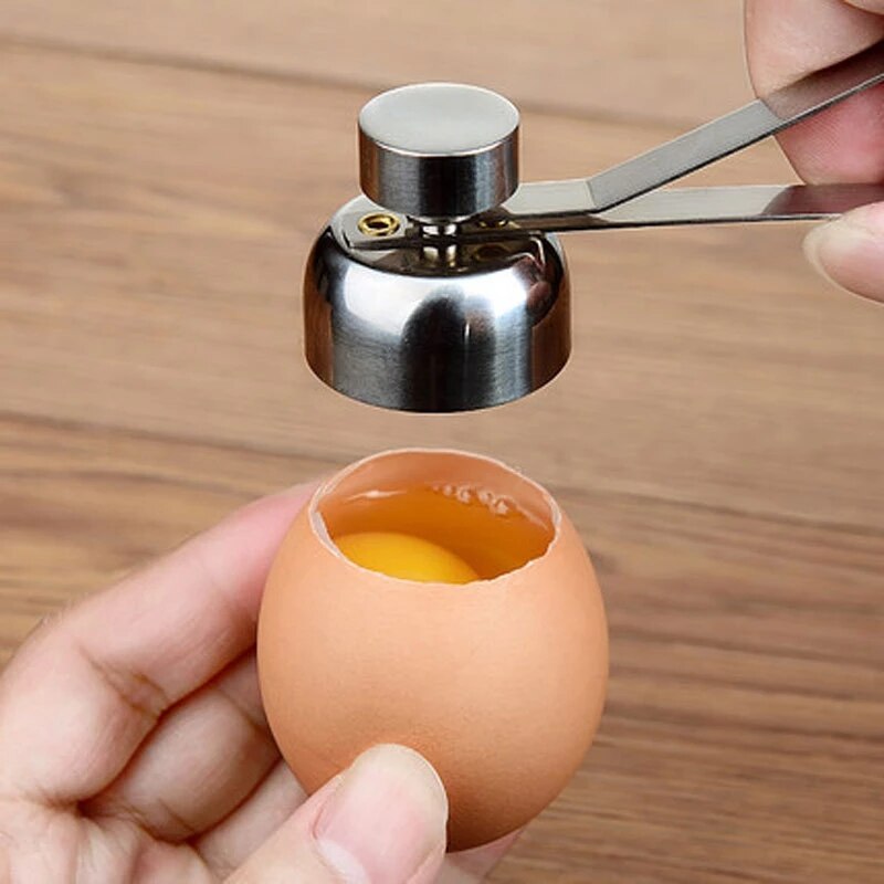 Stainless Steel Egg Scissor Egg Topper Cutter Boiled Raw Egg Open Egg Topper Cutter Opener Separator Kitchen Baking Gadgets Tool