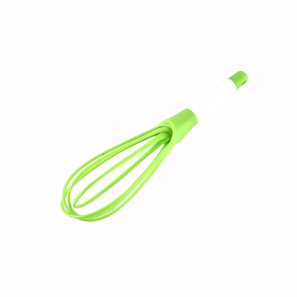Batteur à œufs manuel rotatif multifonctionnel, Mini fouet à œufs de cuisine en plastique, outil de cuisson, agitateur d'œufs en Silicone: green