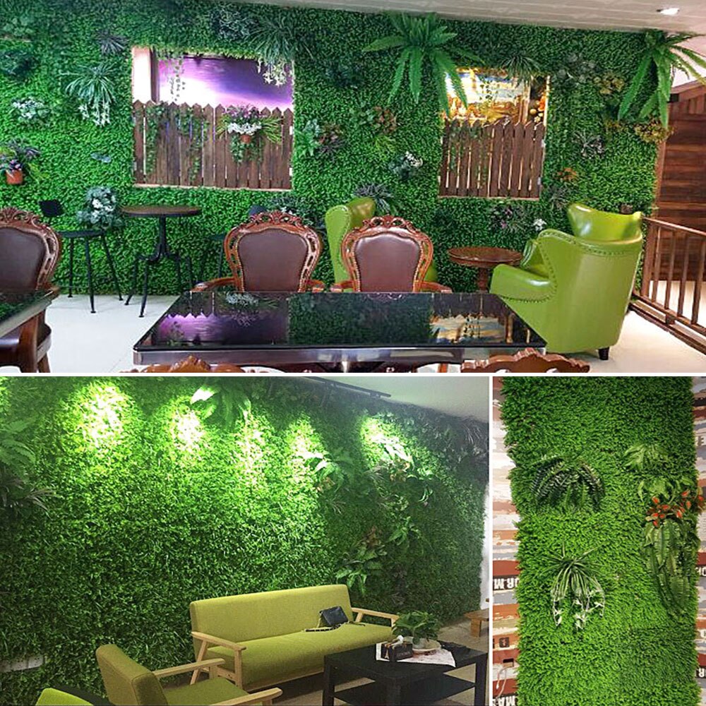 Artificial Grass Lawn Turf Simulation Plants Landscaping Green Plastic Lawn Door Shop Image