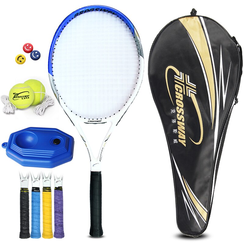 Raqueta para adultos de 27 pulgadas, raqueta para tenis de playa, para estudiantes, entrenamiento , raqueta de tenis para principiantes, Juego de 2 paquetes Multicolor opcional: blue and grey