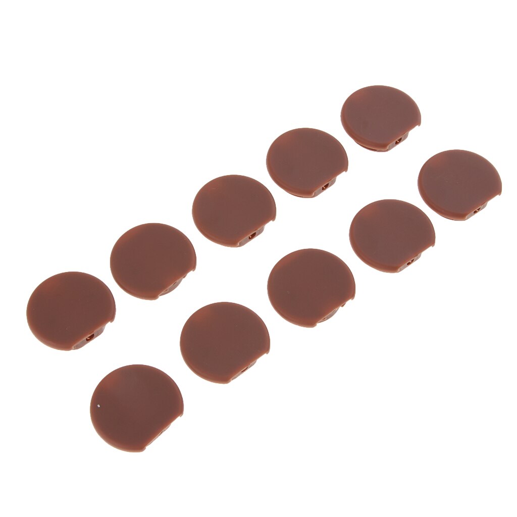 10 Pieces Plastic Right Angle Connector Furniture Corner Hinge Fixed Bracket: Brown