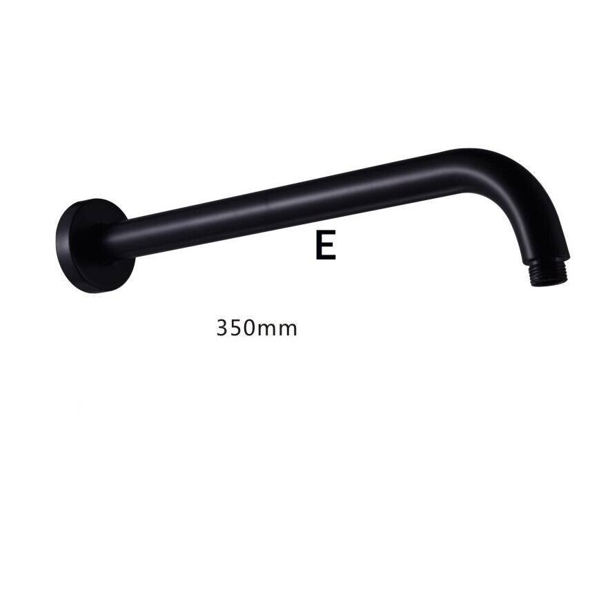 Bakala sort rustfrit stål vægmonteret eller loftsmonteret badeværelsesbruserarm bruserstang: E
