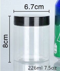 20PCS Kunststoff Leere Flaschen 7 10 12 16 UNZEN Lebensmittel Dosen Gewürz Behälter 200ML 300ML 400ML transparenten Glas