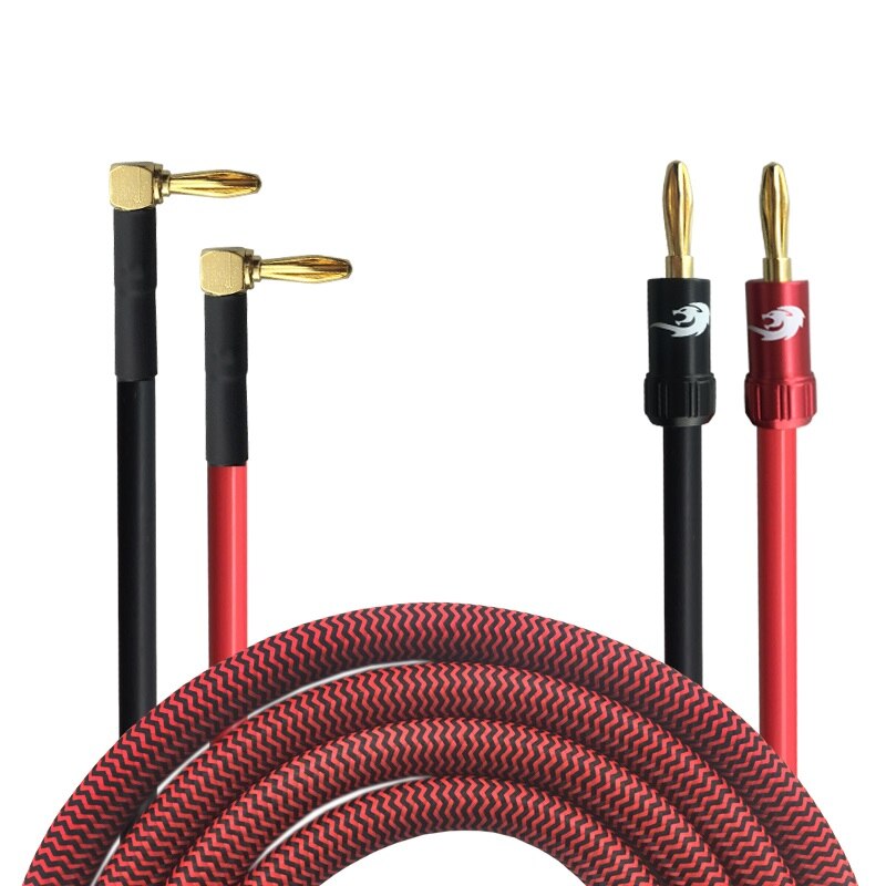 Hifi banaan luidsprekerkabel 4mm home theater soundbox eindversterker ofc audiofiele audiokabel draad afgeschermd 1m 1.5m 2m 3m 5m: 2 i to 2 l / 1m