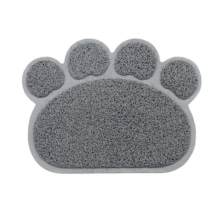 FML Pet Cat Litter Mat Paw Print Dog Cat Toilet for Cats Pet Accessories Kitty Dish Feeding Bowl Easy Cleaning Sleeping Pad: gray