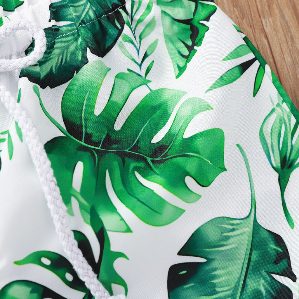 Pantalon de plage décontracté imprimé forêt tropicale pour enfants, short respirant, mignon, à la , pour fille et garçon