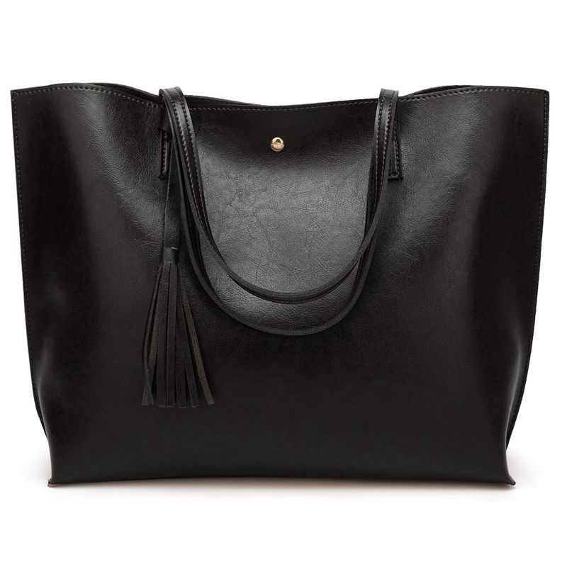 Grote Pu Lederen Vrouw Handtas, Tote Schoudertas Crossbody Enkele Schoudertassen