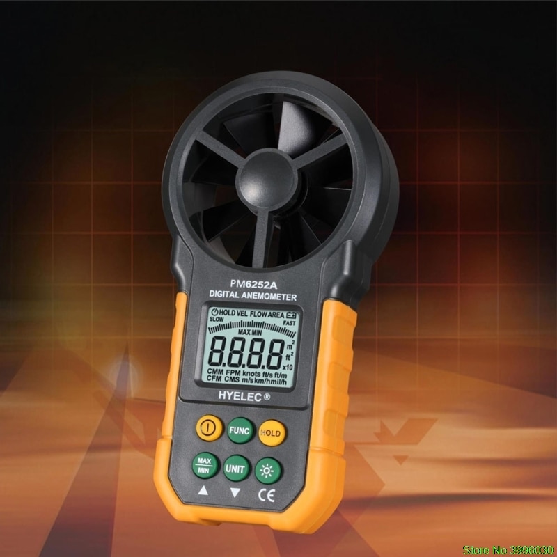 HYELEC MS6252A Digital Air Speed Anemometer / Air Volume / Air Flow Test Meter