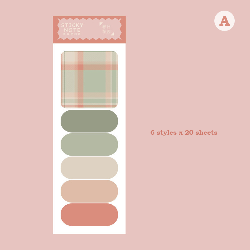 120 Sheets/Pack Leuke Memo Pad Kleurrijke Sticky Notes Briefpapier Planner Stickers Kawaii Notebooks Kantoor School Bericht Levert: A
