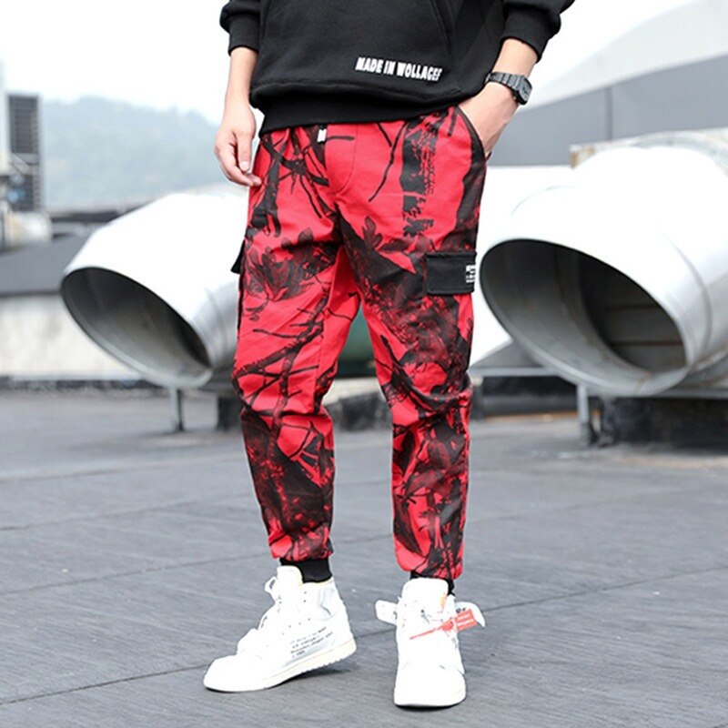 Mannen Broek High Street Camouflage Joggers Joggingbroek Mannen Streetwear Camo Stijlvolle Mannen Uitloper Joggingbroek Koreaanse