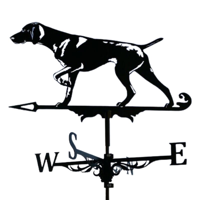 Stainless Steel Spray Paint Gardening Garden Direction Sign Weather Vane Retro Farm Scene Garden Stake Weathervane Tools