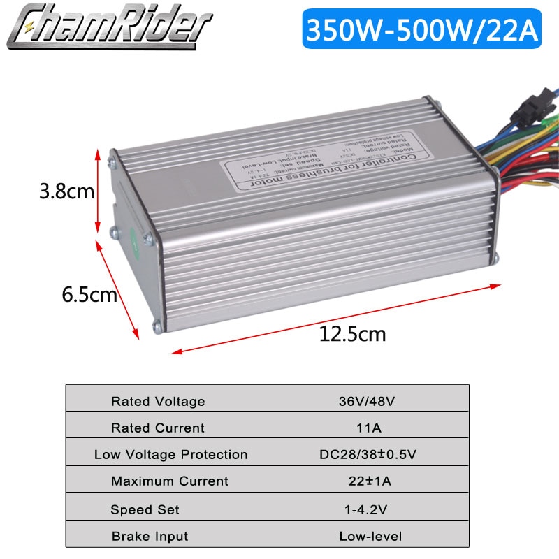 Electric Bike Controller 36V 48V Ebike Sensorless Controller 250W 350W 500W 750W 1000W 1500W KT Controller Dual Mode Sinewave