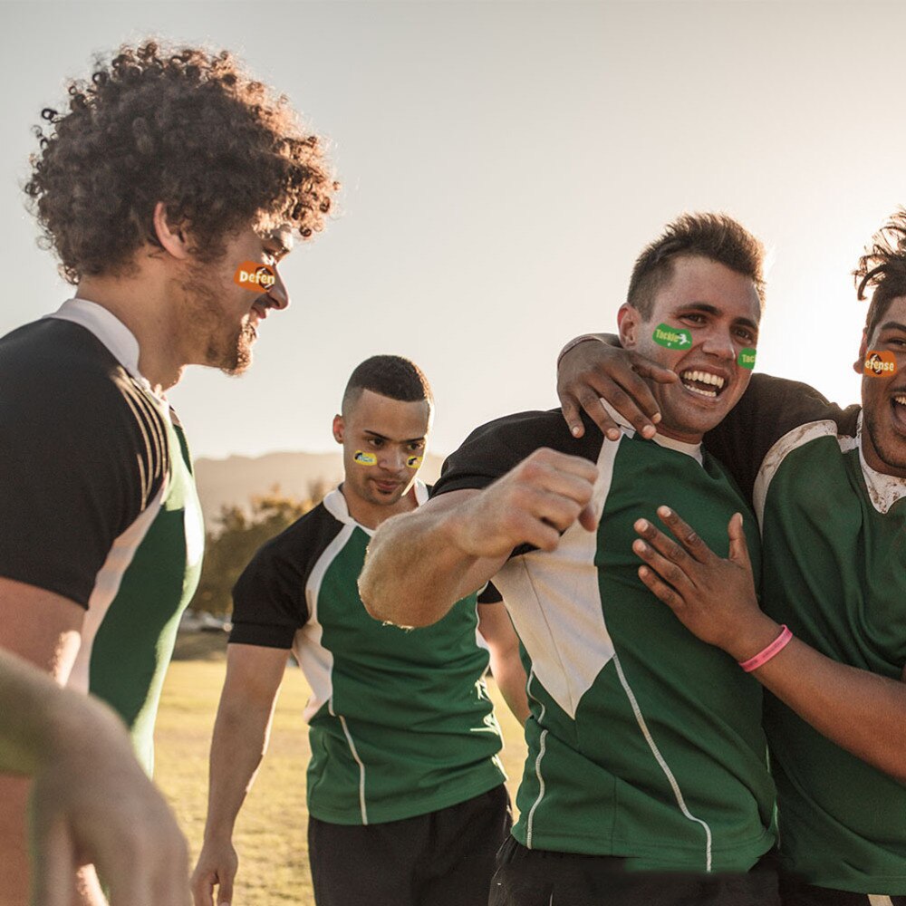 10Pcs Rugby Game Gezicht Tattoos Stickers Football Game Tijdelijke Tattoos Party Gunsten