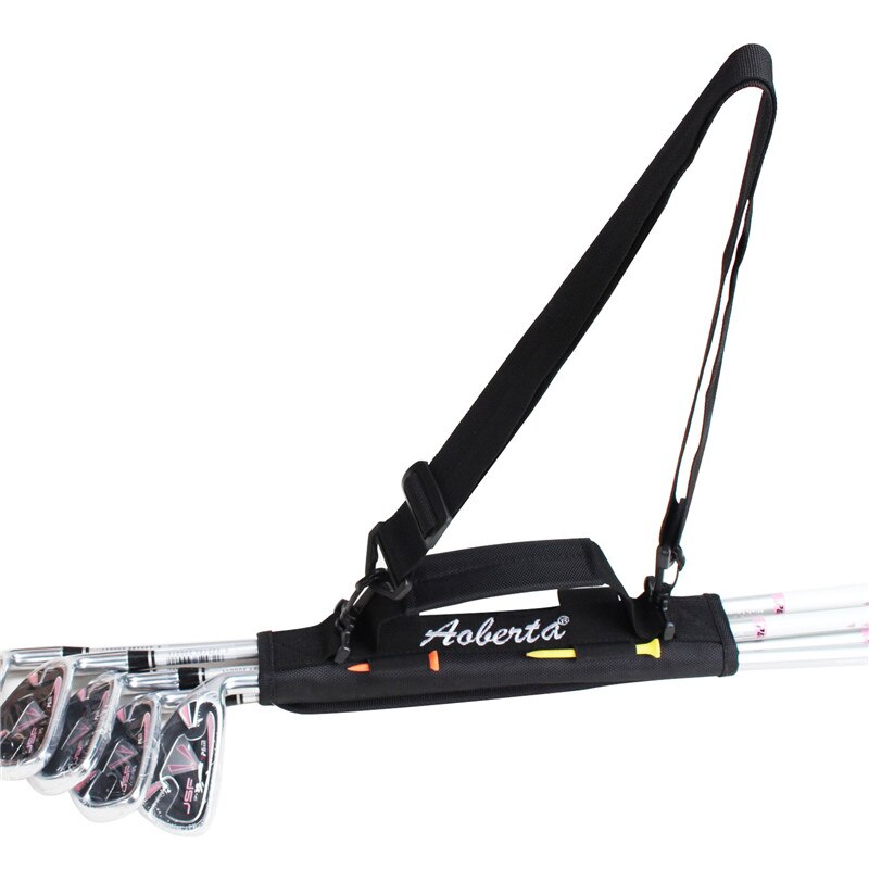 Sac de transport Portable pour Club de Golf, sac d&#39;entraînement de Golf ultraléger avec bretelles réglables: Black
