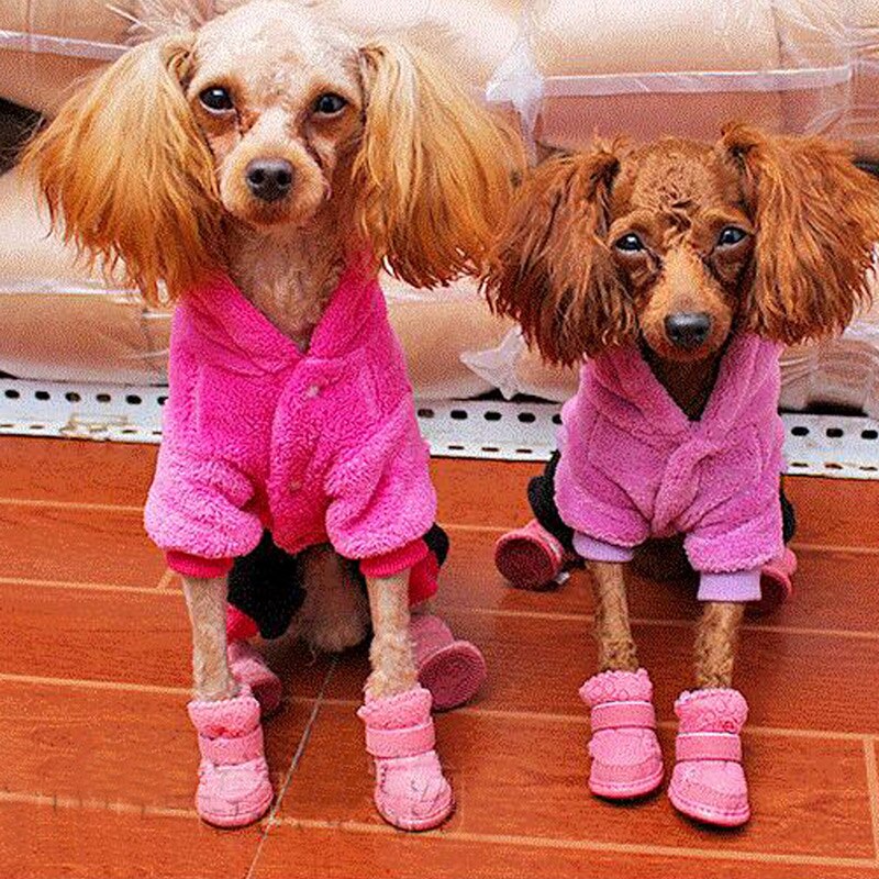 S-2XL Hond Schoenen Winter Super Warme Hond Laarzen Katoen Anti Slip Schoenen Kleine Huisdier Product Chihuahua Waterdichte Schoenen Myding