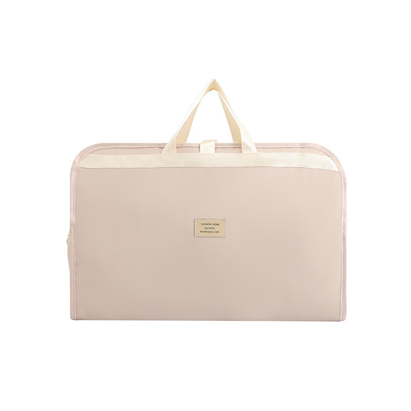 Travel Storage Bags Suitcase Storage Bags Foldable Hanging Large Capacity Storage Bags Waterproof Clothing Partition Storage Bag: beige white