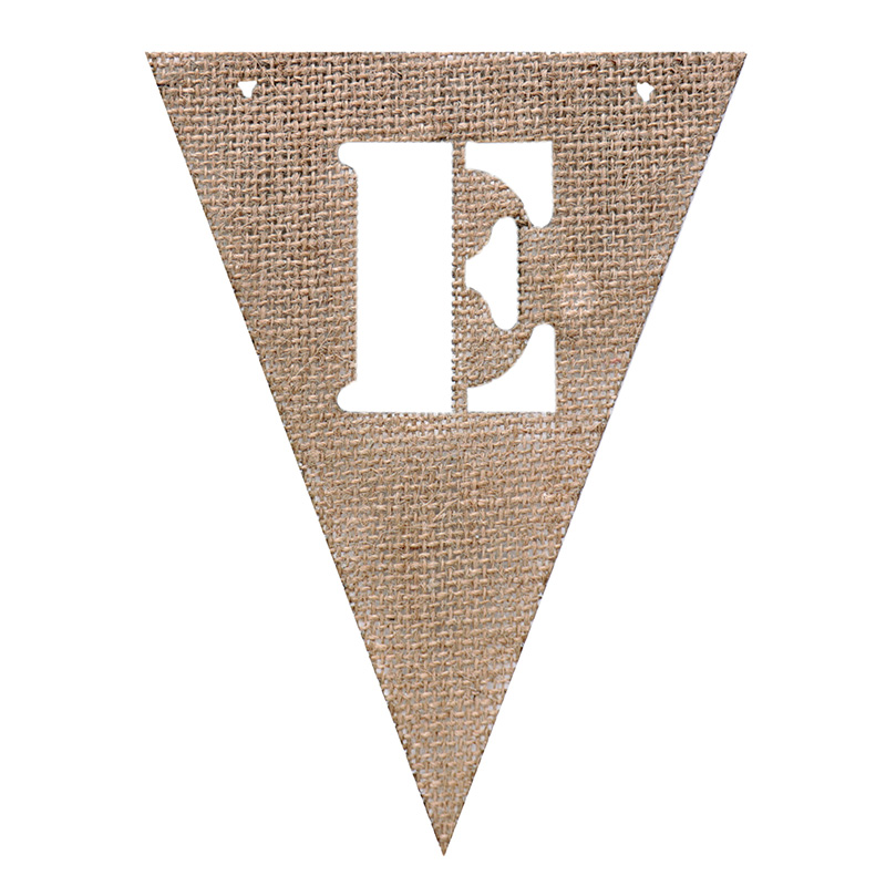 Banderín de arpillera con letras A-Z, banderines de arpillera de yute DIY para boda, banderas, Bar, Baby Shower, suministros festivos para fiestas de cumpleaños: Gris claro