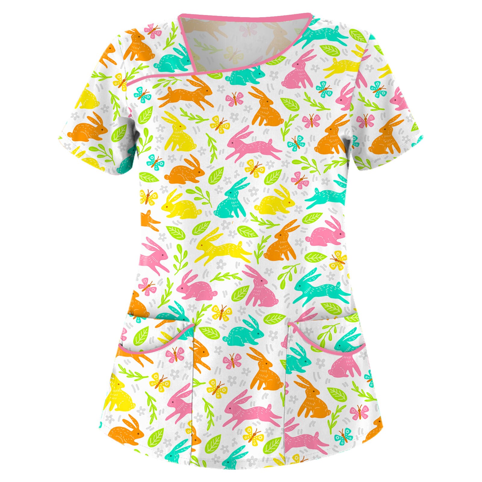 Nurse Uniform Women Floral Pattern Uniforme De Enfermera Tops Nursing Working Uniform T-shirts Clothes uniforme enfermera