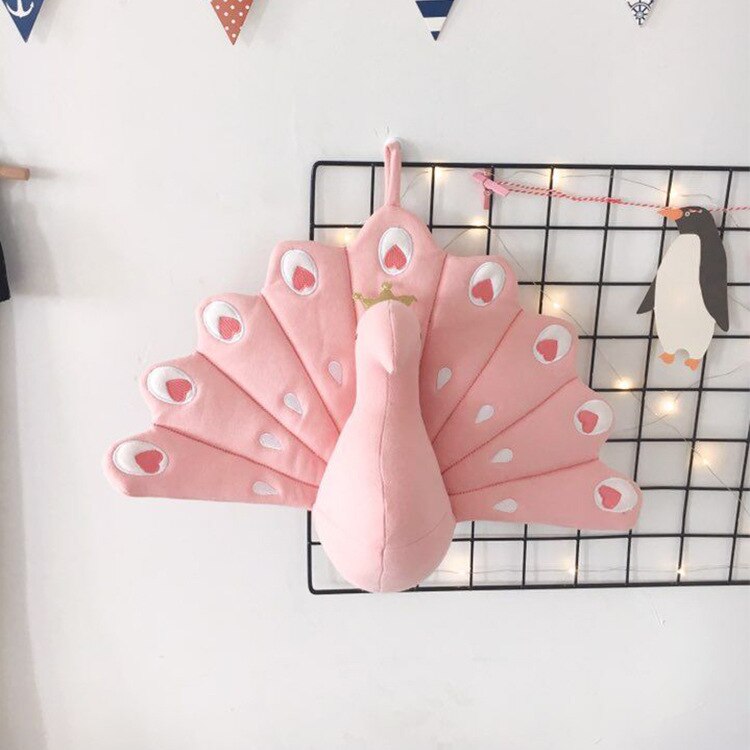 Del ragazzo del bambino teste di animali da parete per bambini decorazione della stanza della principessa testa di cigno di compleanno per le ragazze tete animaux feutre cygne decorazione enfant: rosa