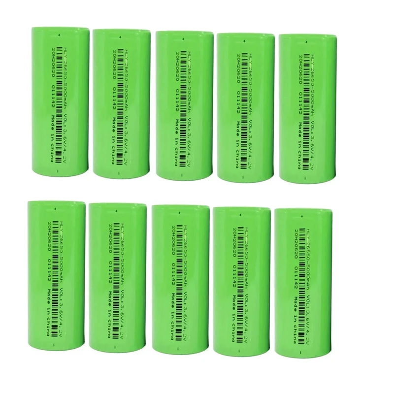 Batería recargable de 3,7 V, 5000mAh, 26650 para linterna, Banco de energía, vehículo eléctrico, baterías originales de iones de litio de: Oro