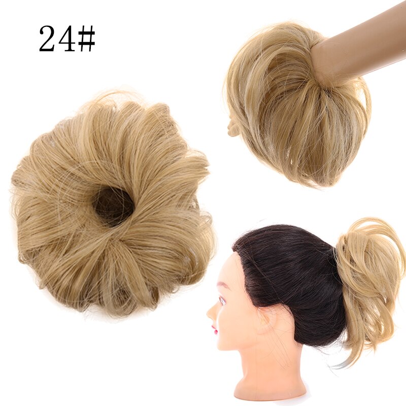 JINKAILI-Chignon à donuts souple élastique | Chignon synthétique en forme de toupet, chouchou enroulé pour Extension queue de cheval pour femmes: T1B/4/30