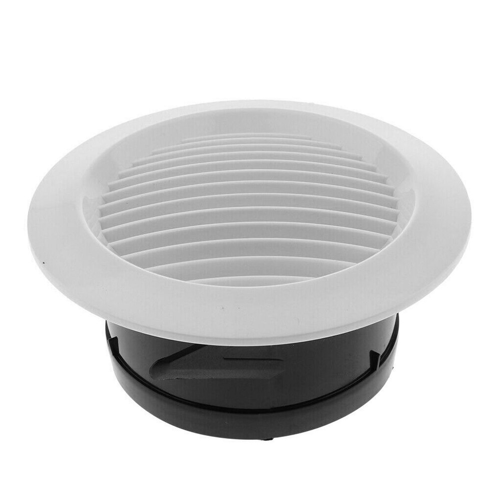 1 stk 75/100/125/150/200mm diameter abs lufteventilasjonsgitter sirkulær innendørs ventilasjon utløpsrør rør deksel hette husventiler