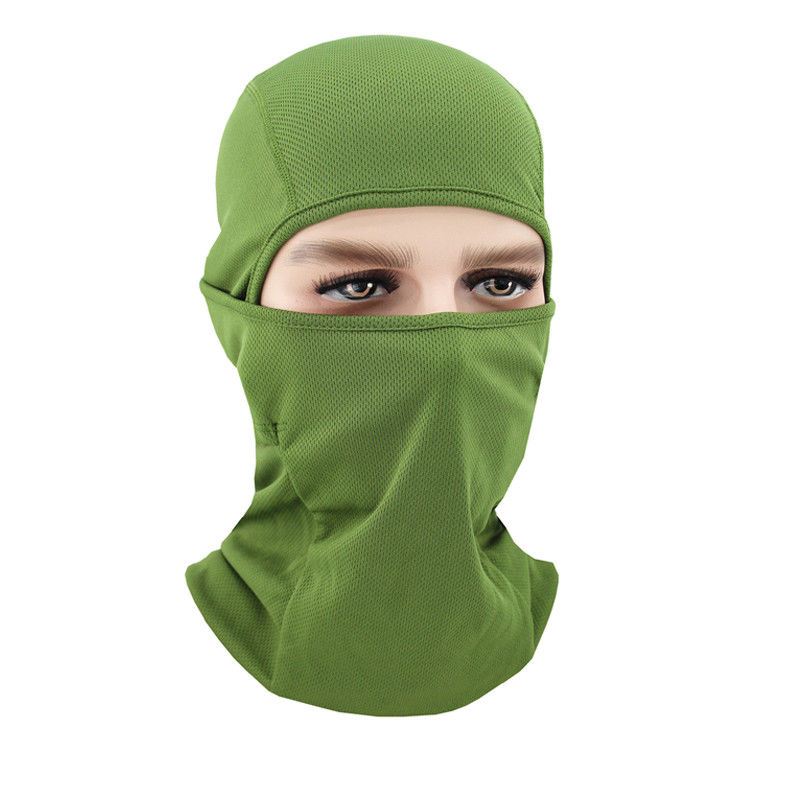 Outdoor Face Mask Motorcycle Full Face Mask Balaclava Ski Neck Protection Windproof Sun Protection Mask 8Colors: Green