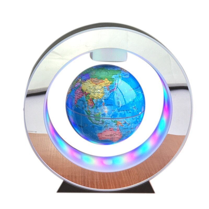 4 Cal w kształcie litery O magnetyczny lewitujący globus świetlny dekoracja biurowa kreatywny dom lewitacja magnetyczna prezent nas wtyczka: Default Title