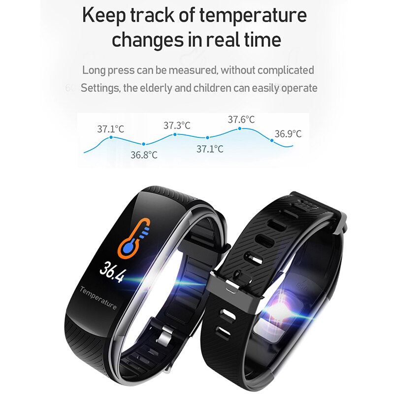 2022 nowa inteligentna bransoletka zdatność krokomierz SmartWatch monitorowanie temperatury wodoodporny zegarek zdatność zdatność naganiacz zwierza dla Xiaomi