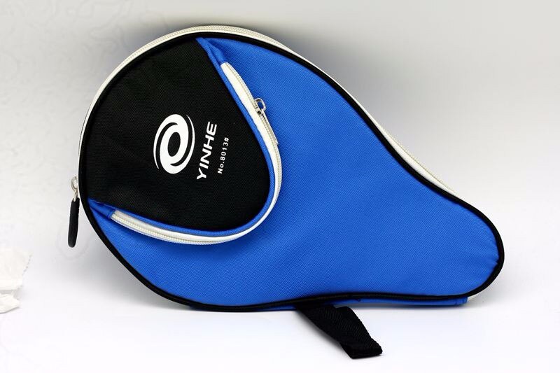 1 funda para raqueta de tenis de mesa de calabaza, bolsa para bate de hoja, patrón de bolas, calabaza, tres pelotas: Blue