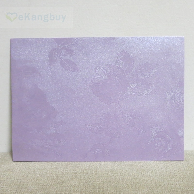 White Floral Embossed Envelope Invitation Envelopes