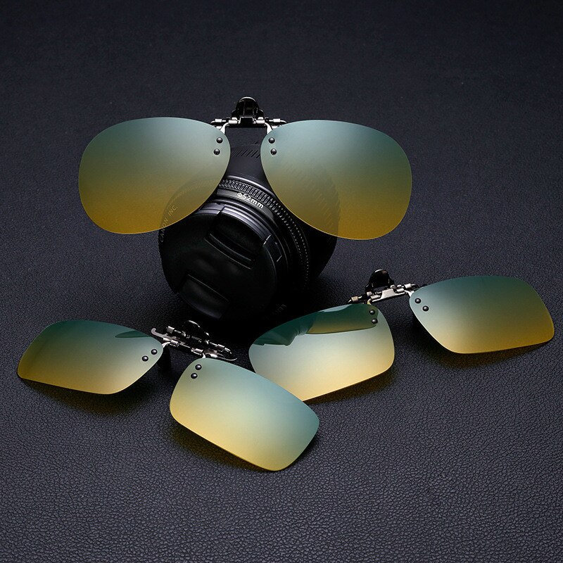 Gafas polarizadas de tipo Clip para hombre y mujer, gafas de sol para conducir de día y noche, gafas de sol para conducir de visión nocturna
