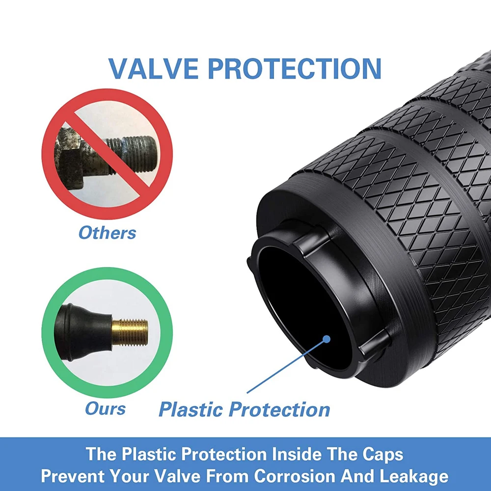 TQQTQQ Tapa de válvula de neumático de aluminio de 4/8/12 piezas, resistente a la corrosión, cubiertas de vástago universales para automóviles, camiones, motocicletas, SUV y bicicletas